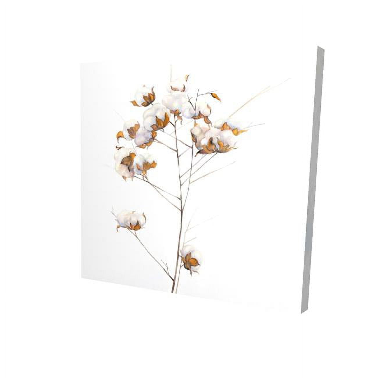 16 x 16 in. Cotton Flowers Branch-Print on Canvas