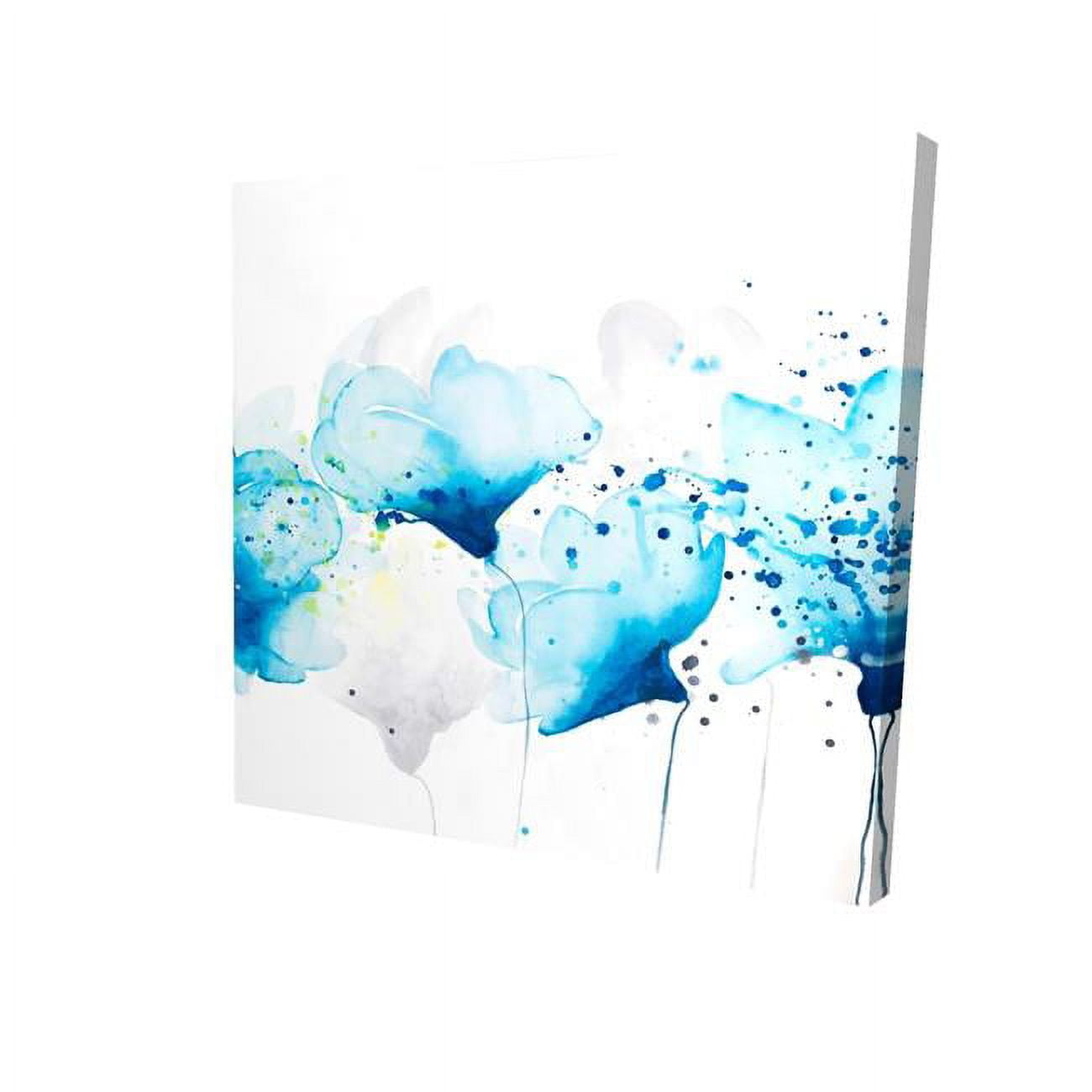 16 x 16 in. Watercolor Paint Splash Flowers-Print on Canvas