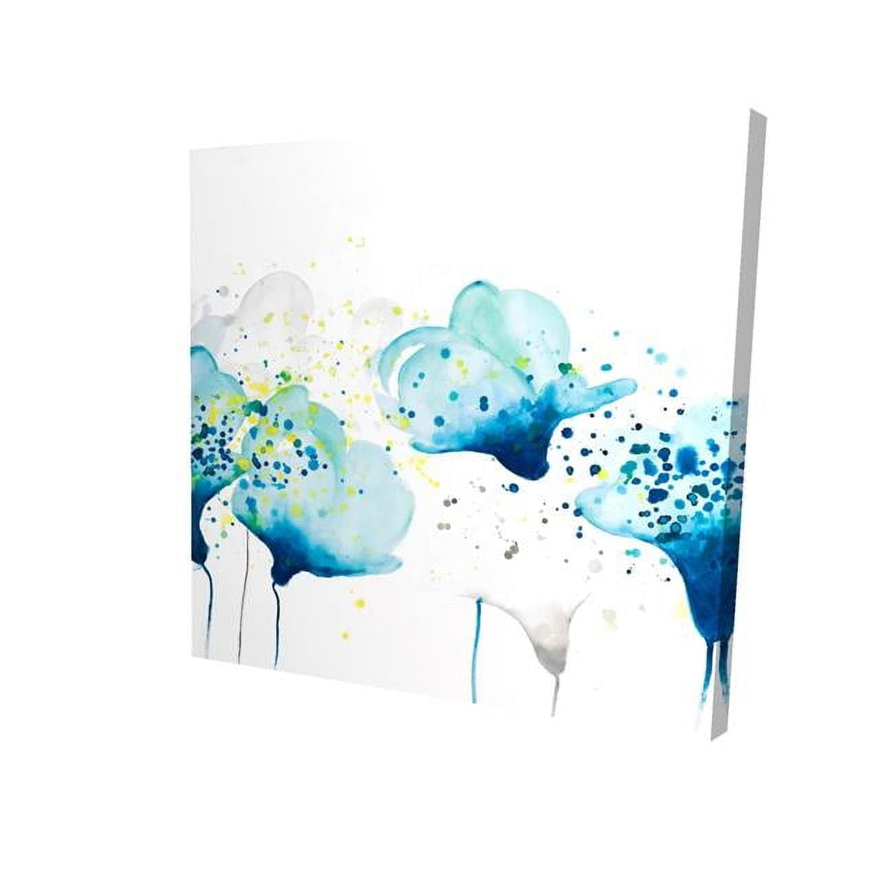 16 x 16 in. Dotted Paint Splash Flowers-Print on Canvas