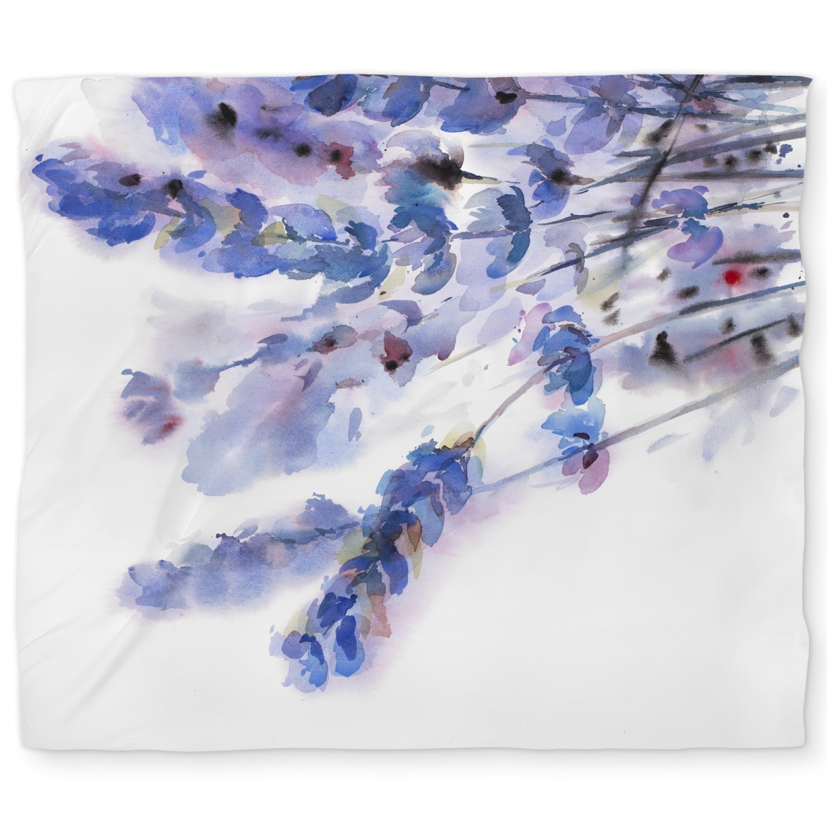 C1DCKSW0DQRIQW Watercolor Lavender Flowers King Size Duvet Cover - Rustic Decor