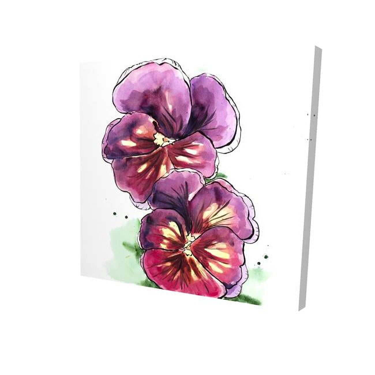 16 x 16 in. Two Blossoming Orchid with Wavy Petals-Print on Canvas