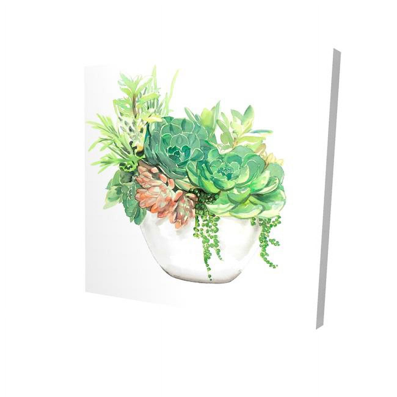 16 x 16 in. Succulent Assortment In A Pot-Print on Canvas