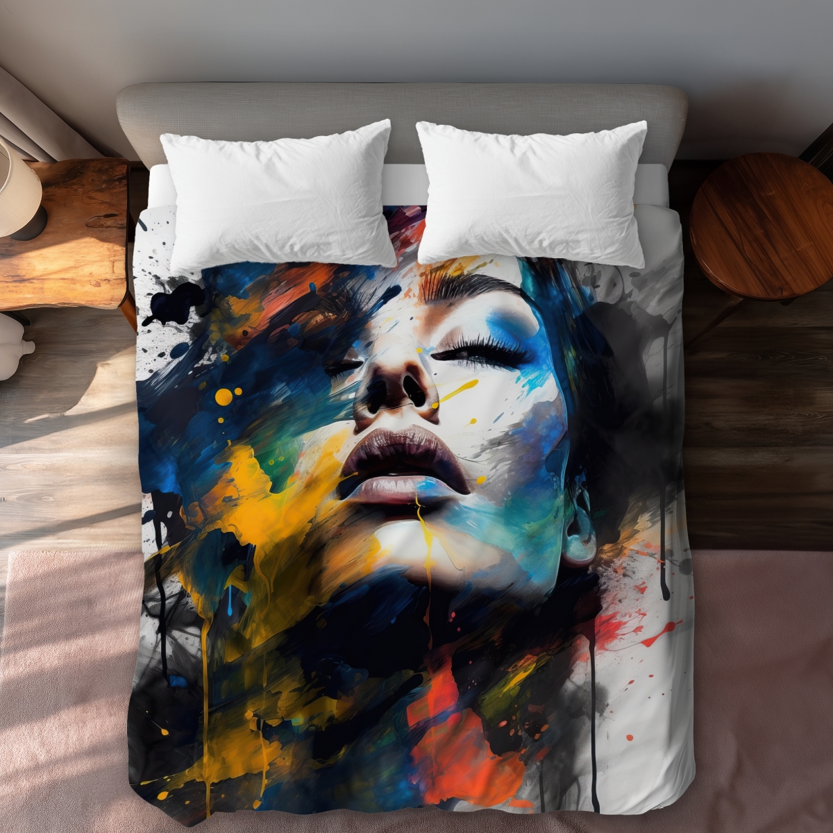 C1DCQSW0E1THGN Painted Beauty Red Figurative Queen Size Duvet Cover - Home Decor Essentials