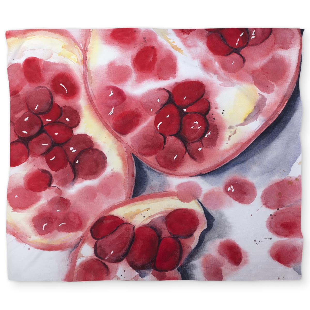 C1DCKSW0EKR9SC Pomegranate Pieces Blue King Size Duvet Cover - White Back Decor