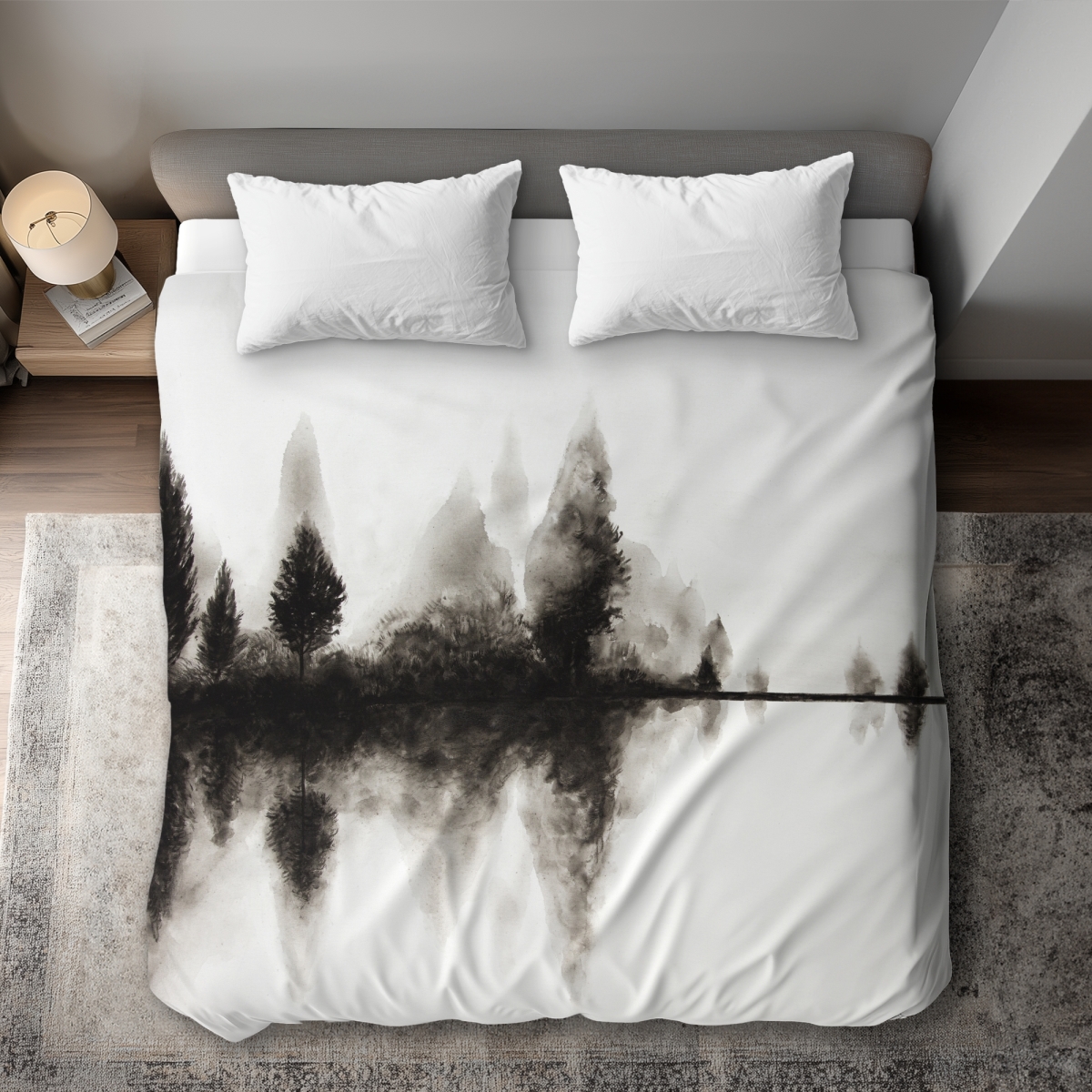 C1DCKSW0GRS6D6 Rustic Trees Landscapes King Size Duvet Cover - Reflection Home Decor