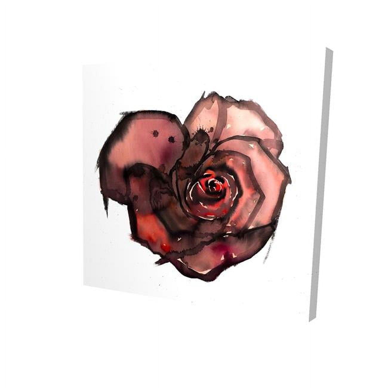 16 x 16 in. Dark Rose-Print on Canvas
