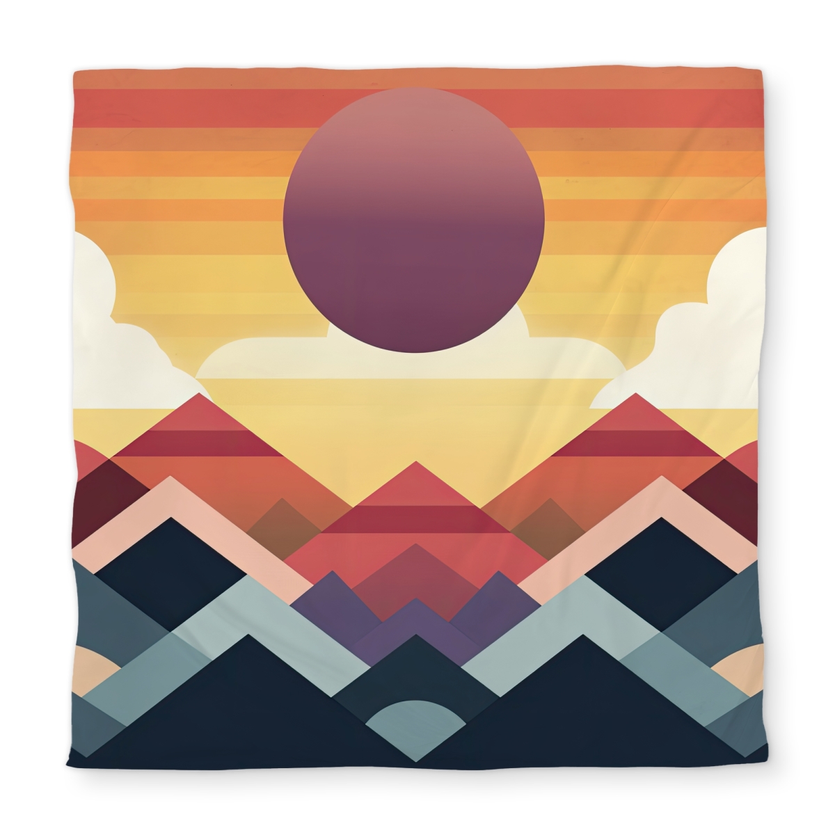 C1DCQSW0GS8XKH Peace Mountain Yellow Patterns Queen Size Duvet Cover - Home Decor