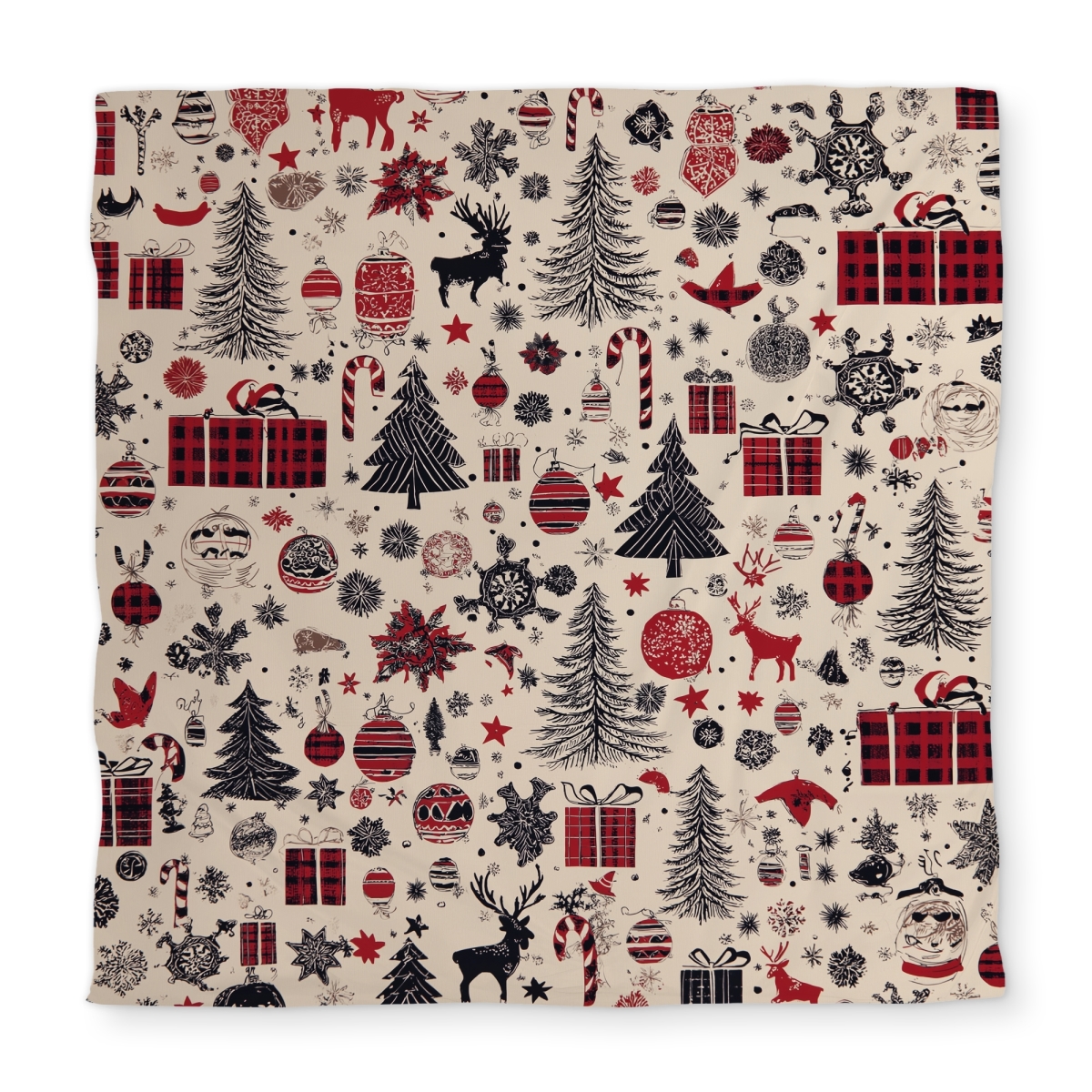 C1DCQSW0FOPL5Y Christmas Gift Pattern Beige Queen Size Duvet Cover - Home Decor