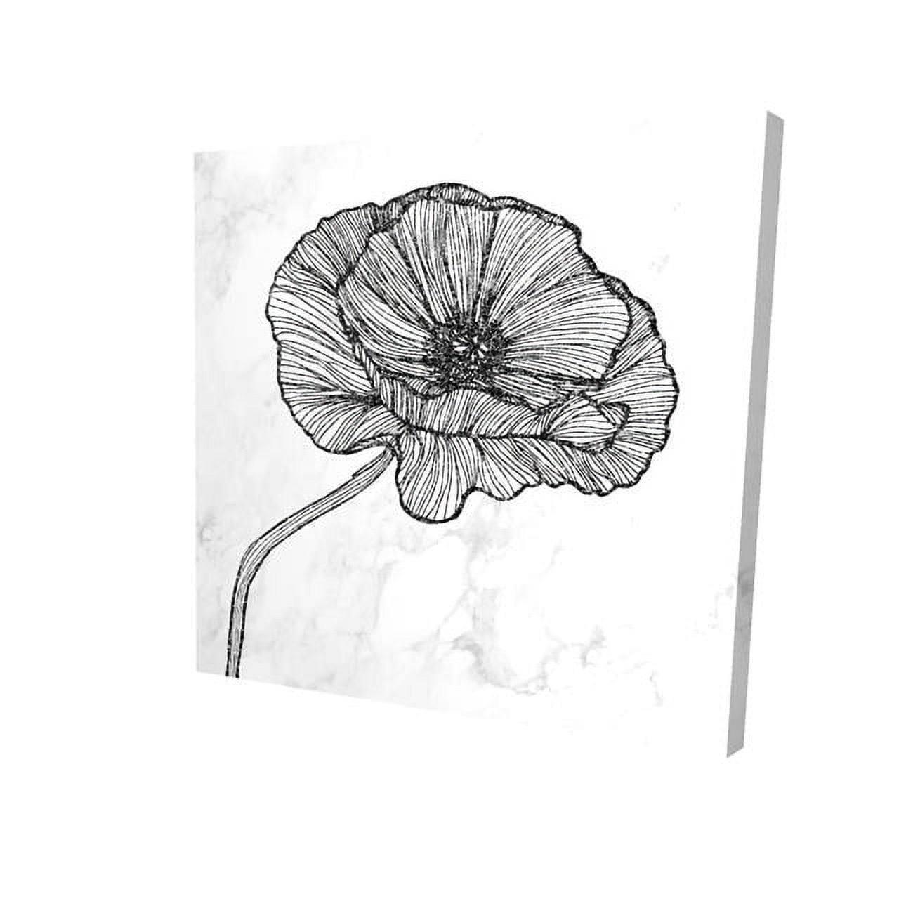 16 x 16 in. Bright Poppy Flower-Print on Canvas