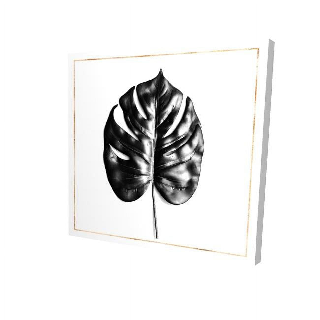 16 x 16 in. Split Leaf Philodendron with Rose Line-Print on Canvas