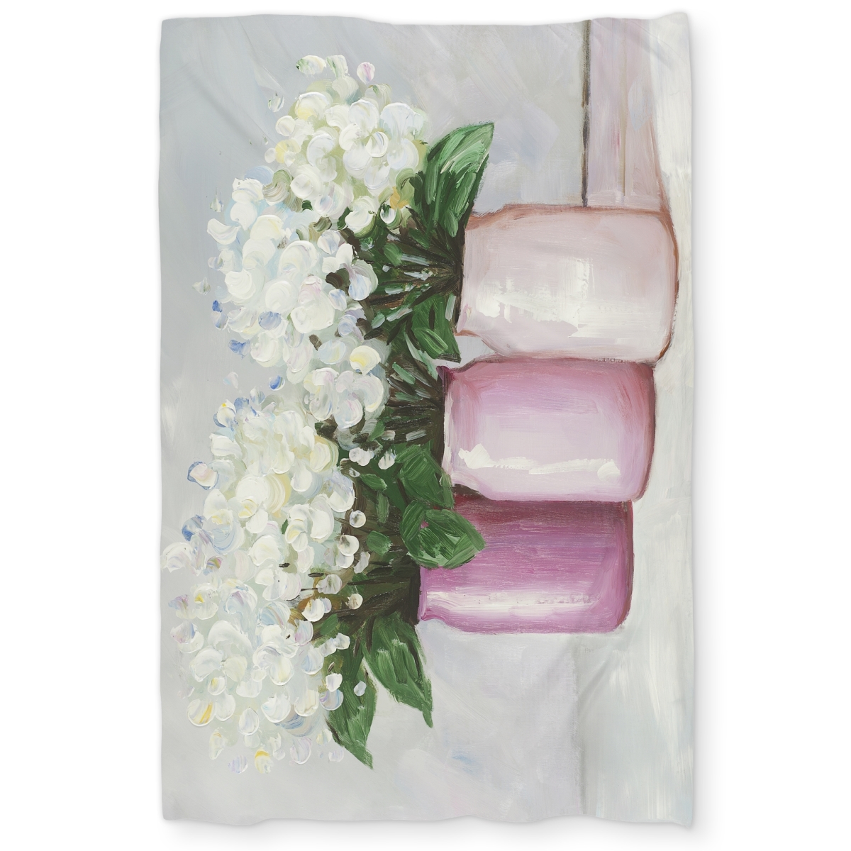 C1DCTXLWQBFP9S Hydrangea Flowers in Pink Vases - American Gray Twin Size Extra Long Duvet Cover