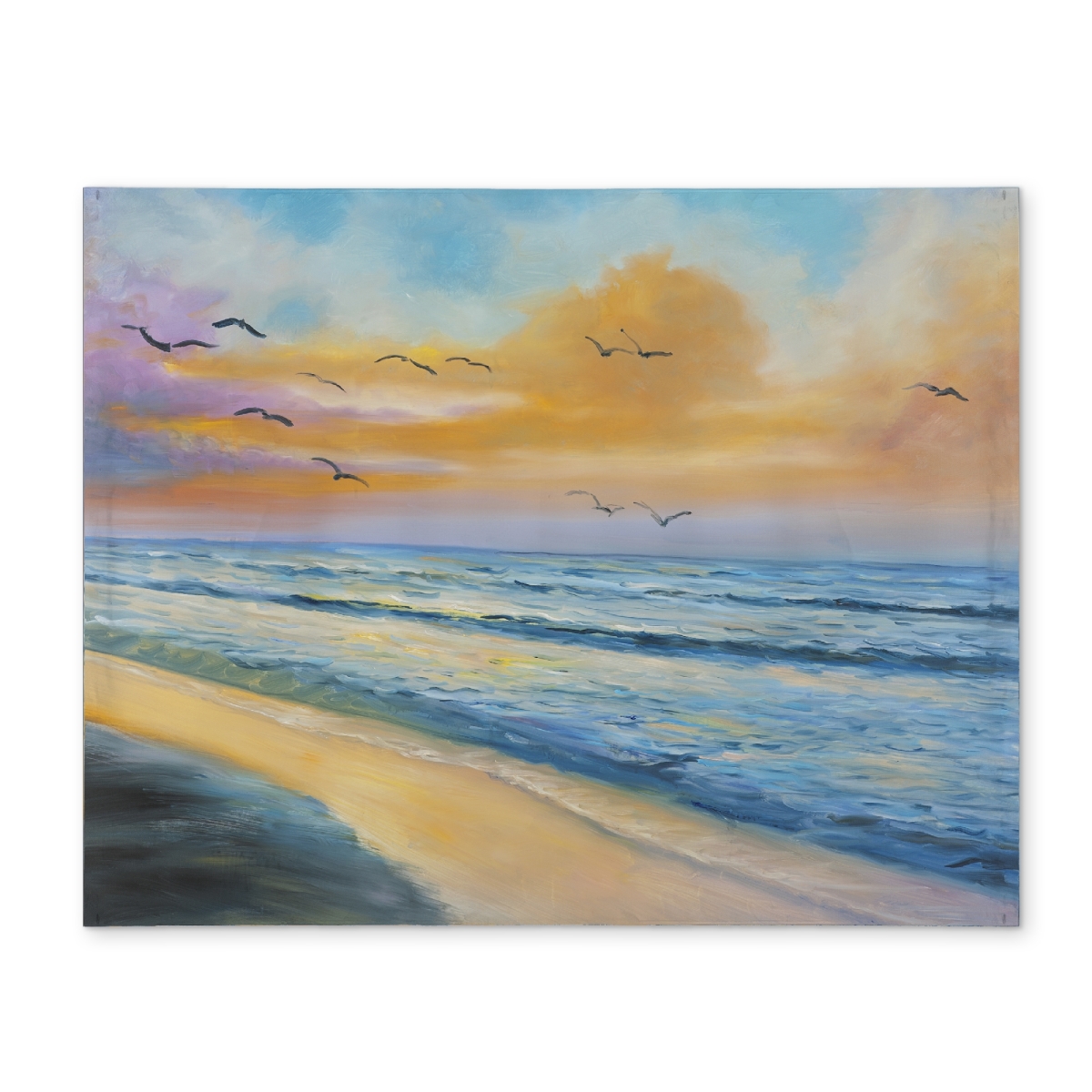 Picture of Begin Home Decor CPPM1418JTZT0Y 14 x 18 in. Blue Exotic Coastal Placemat - Tropical Sunset Home Decor