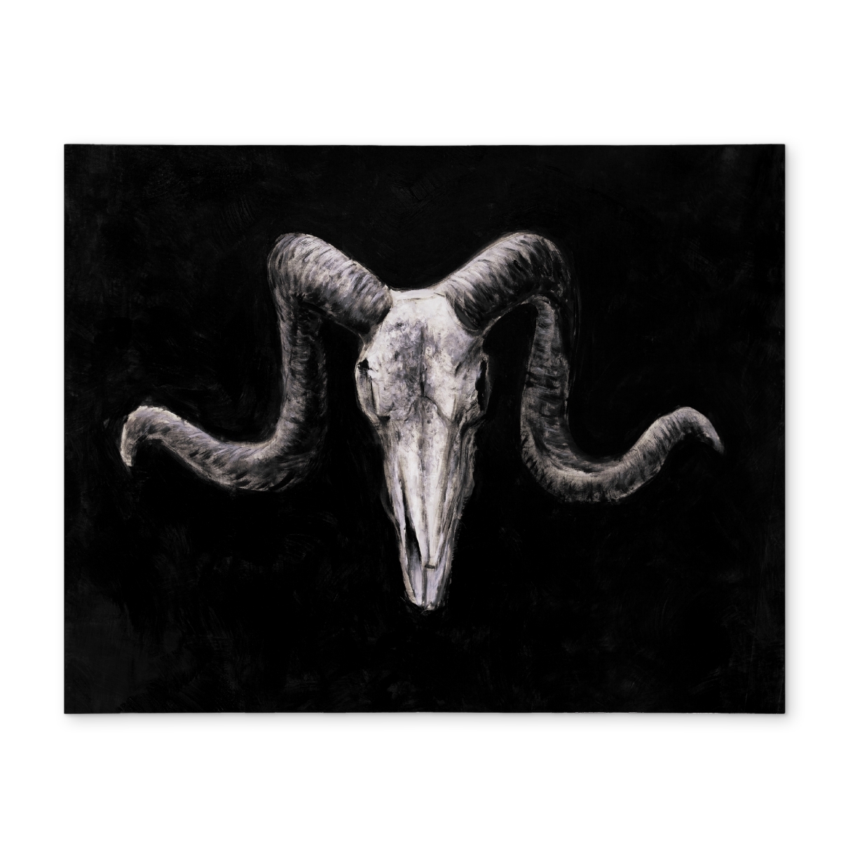 Picture of Begin Home Decor CPPM1418FQM58H 14 x 18 in. Gray Bedroom Animals Placemat - Skeleton Skulls Grunge Decor