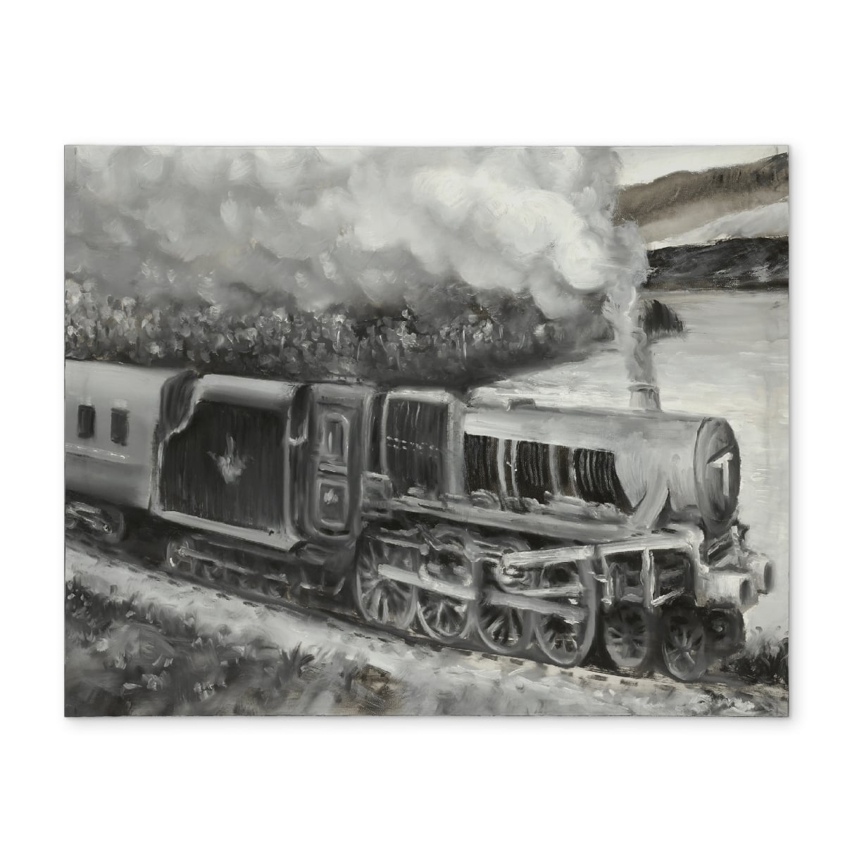 Picture of Begin Home Decor CPPM1418Q4VADA 14 x 18 in. Vintage Locomotive Gray Train Placemat - Polyester Home Decor