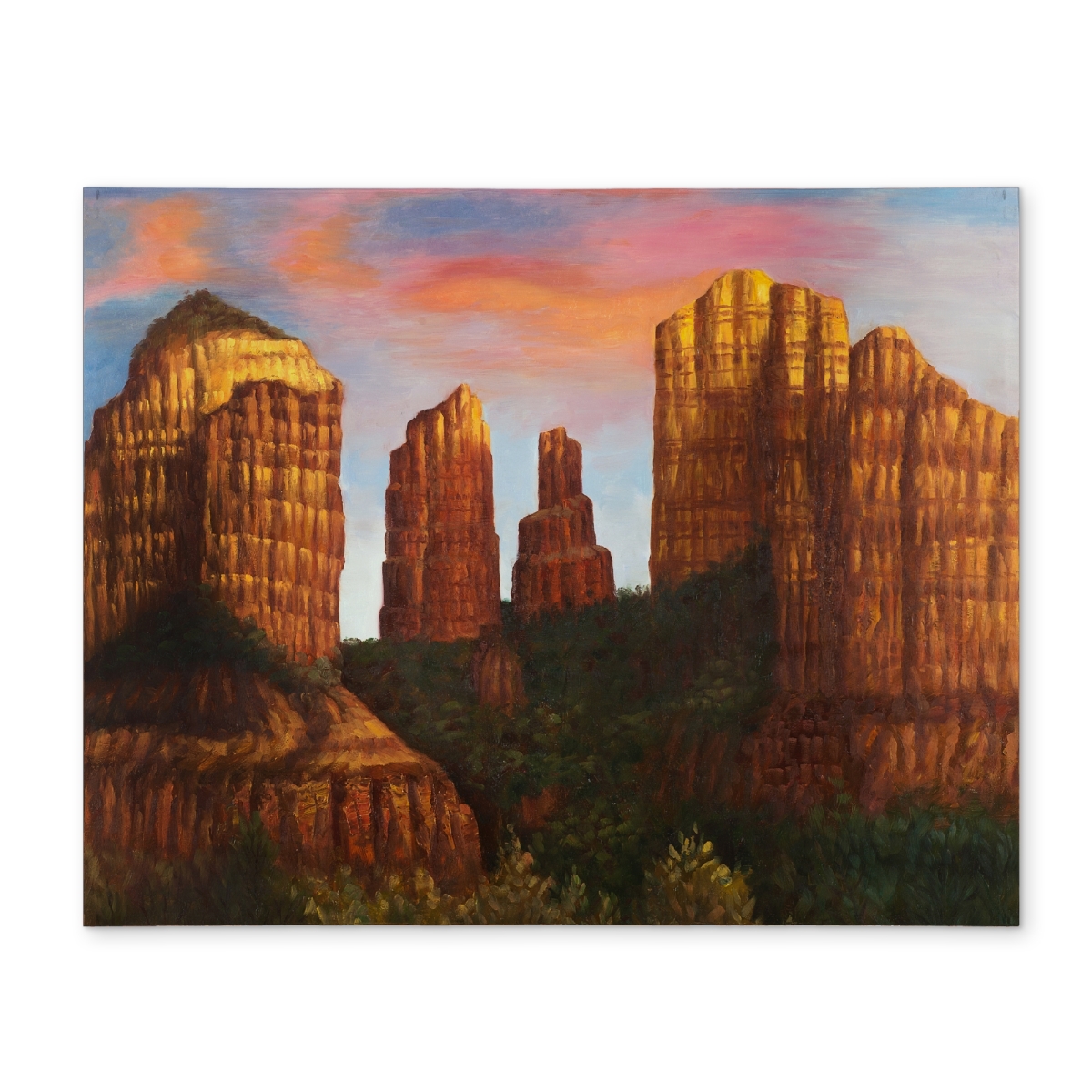 Picture of Begin Home Decor CPPM1418LY93RE 14 x 18 in. Cathedral Rock Arizona Blue Modern Bedroom Polyester Placemat