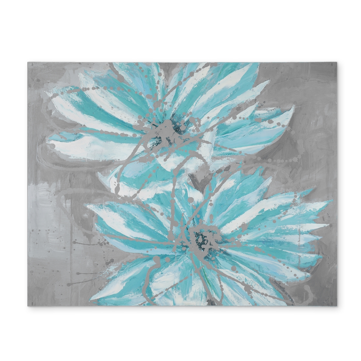 CPPM14185HNLFR 14 x 18 in. Blue Botanical Polyester Placemat - Two Little Blue Flowers Decor