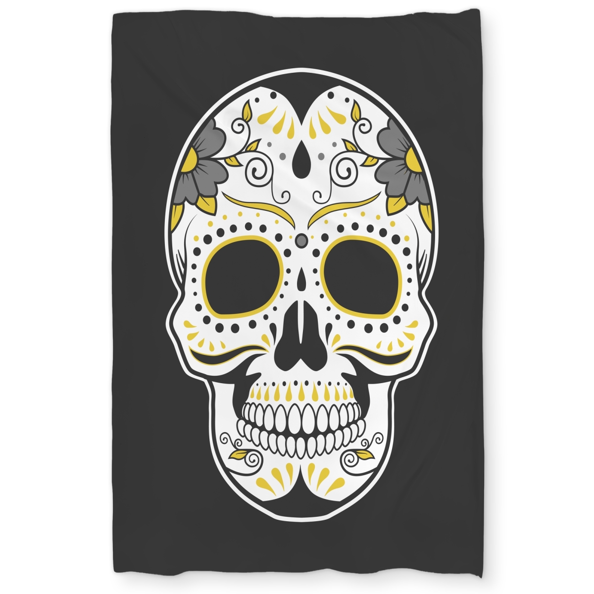 C1DCTSW07A6TD9 Mexican Sugar Skull Art Twin Size Duvet Cover - Unique Home Decor