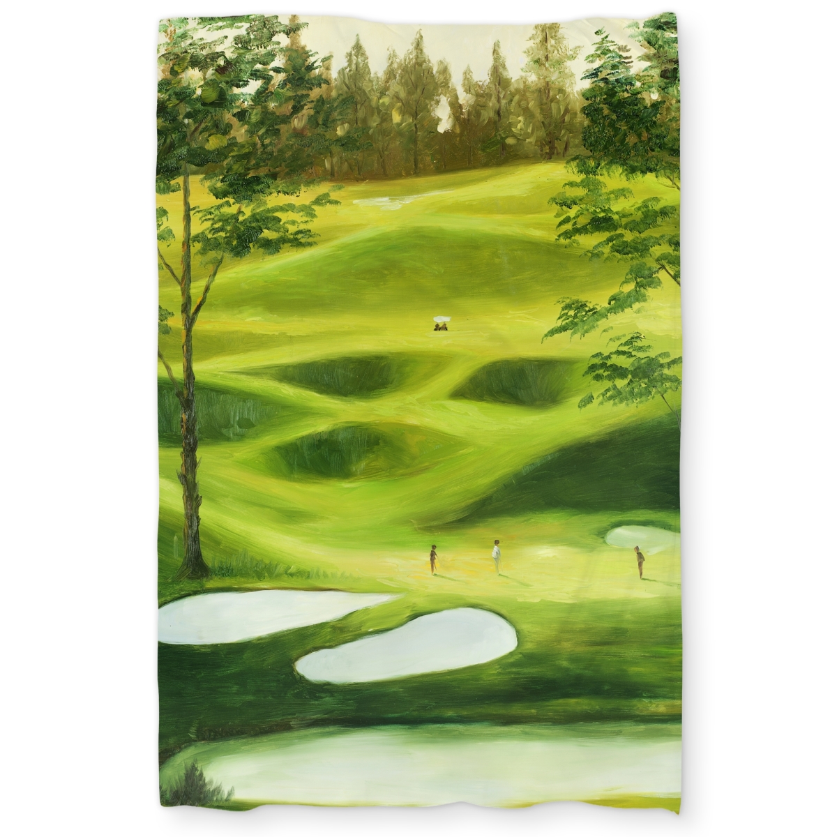 C1DCTXLWT3PPZE Big Golf Course Twin Size Extra Long Duvet Cover - Hobbies Landscapes Home Decor