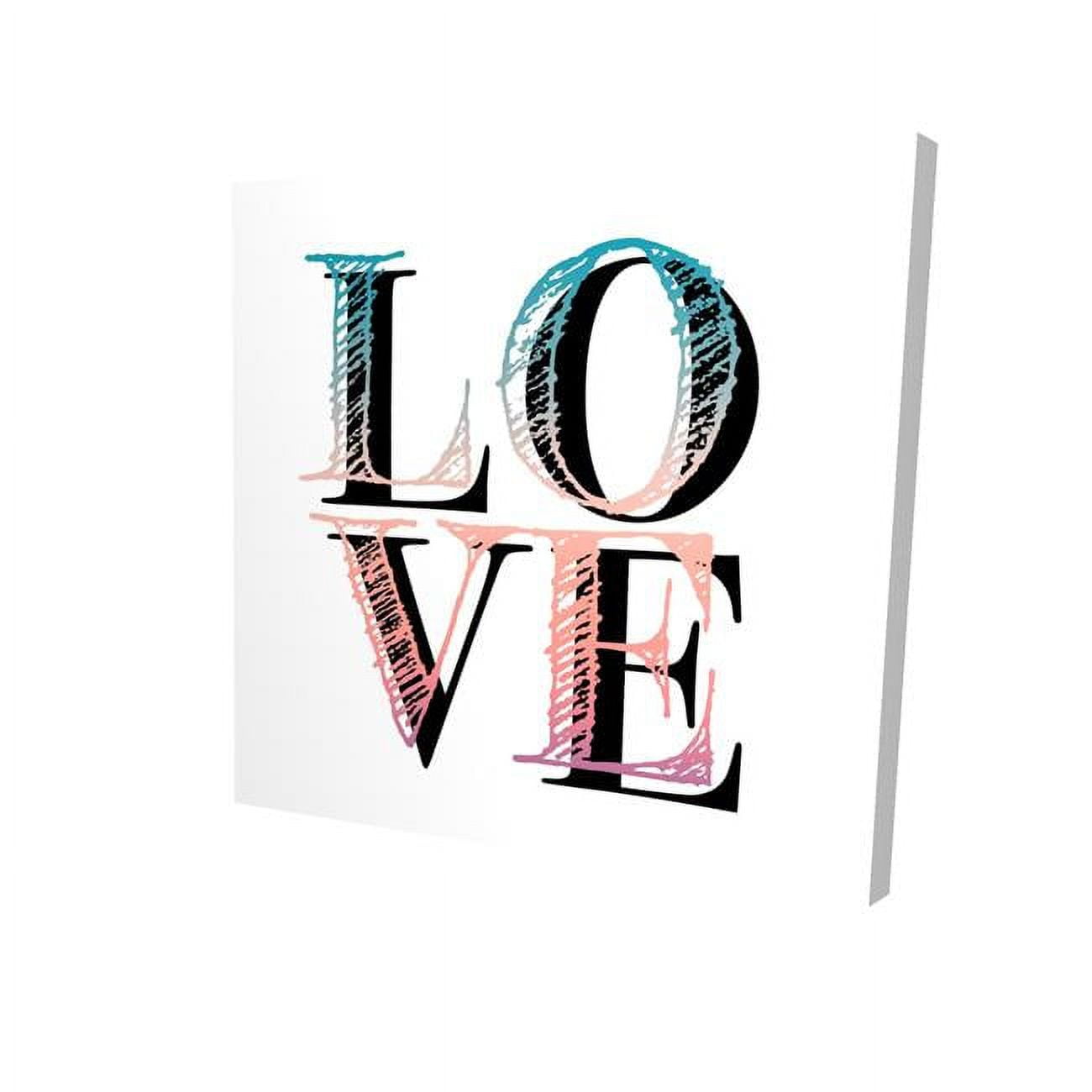 16 x 16 in. Colorful Love-Print on Canvas