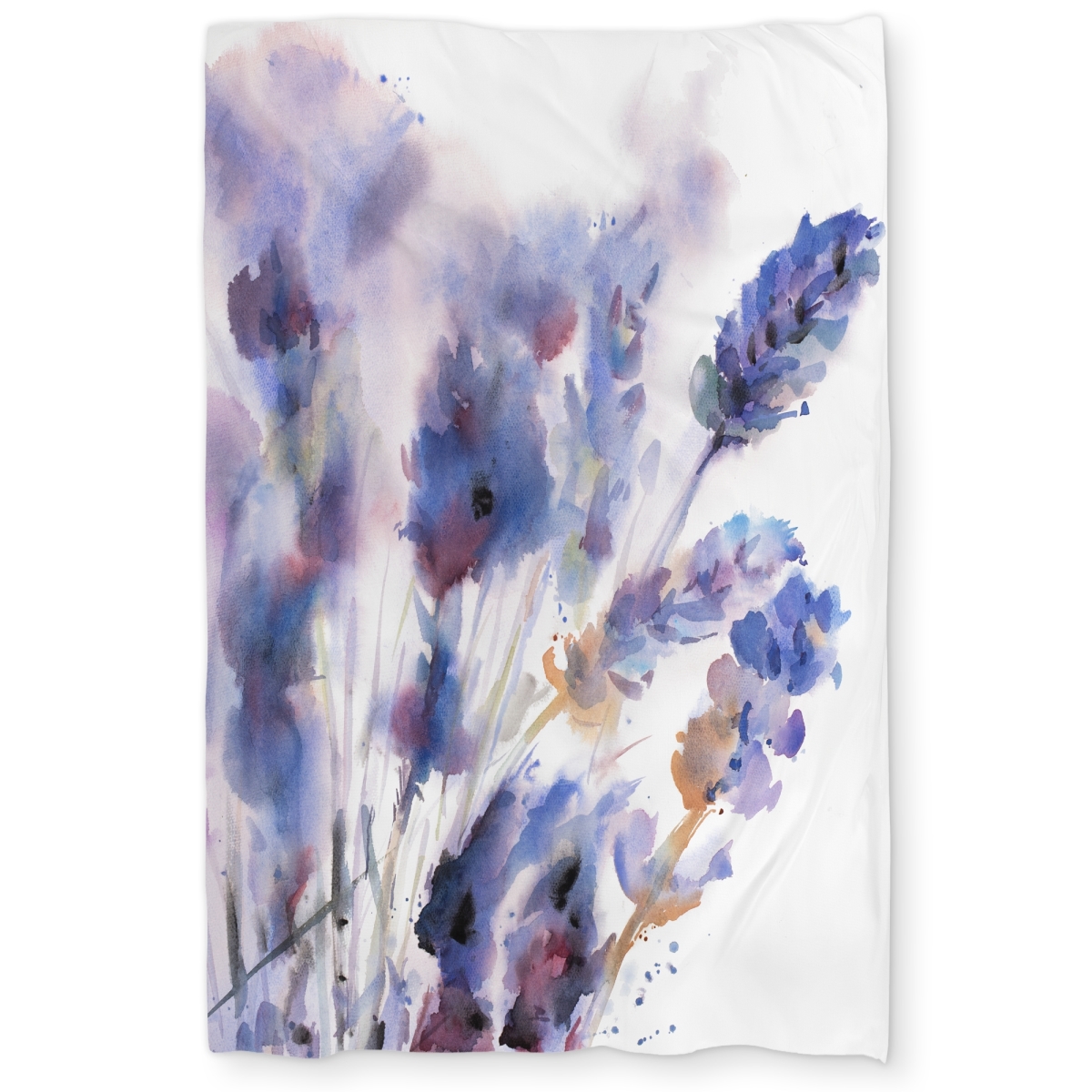 C1DCTSW0H3595C Watercolor Lavender Flowers Twin Size Duvet Cover - Purple Home Decor