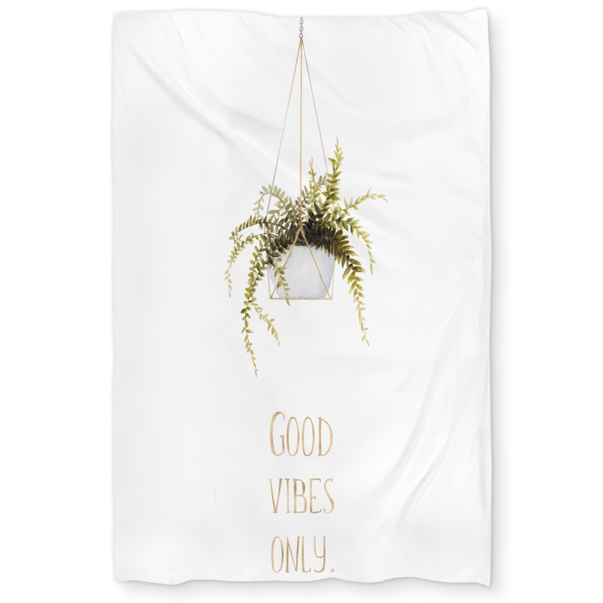 C1DCTSW0PWDEI7 Good Vibes Only Floral Hygge Twin Size Duvet Cover - Home Decor