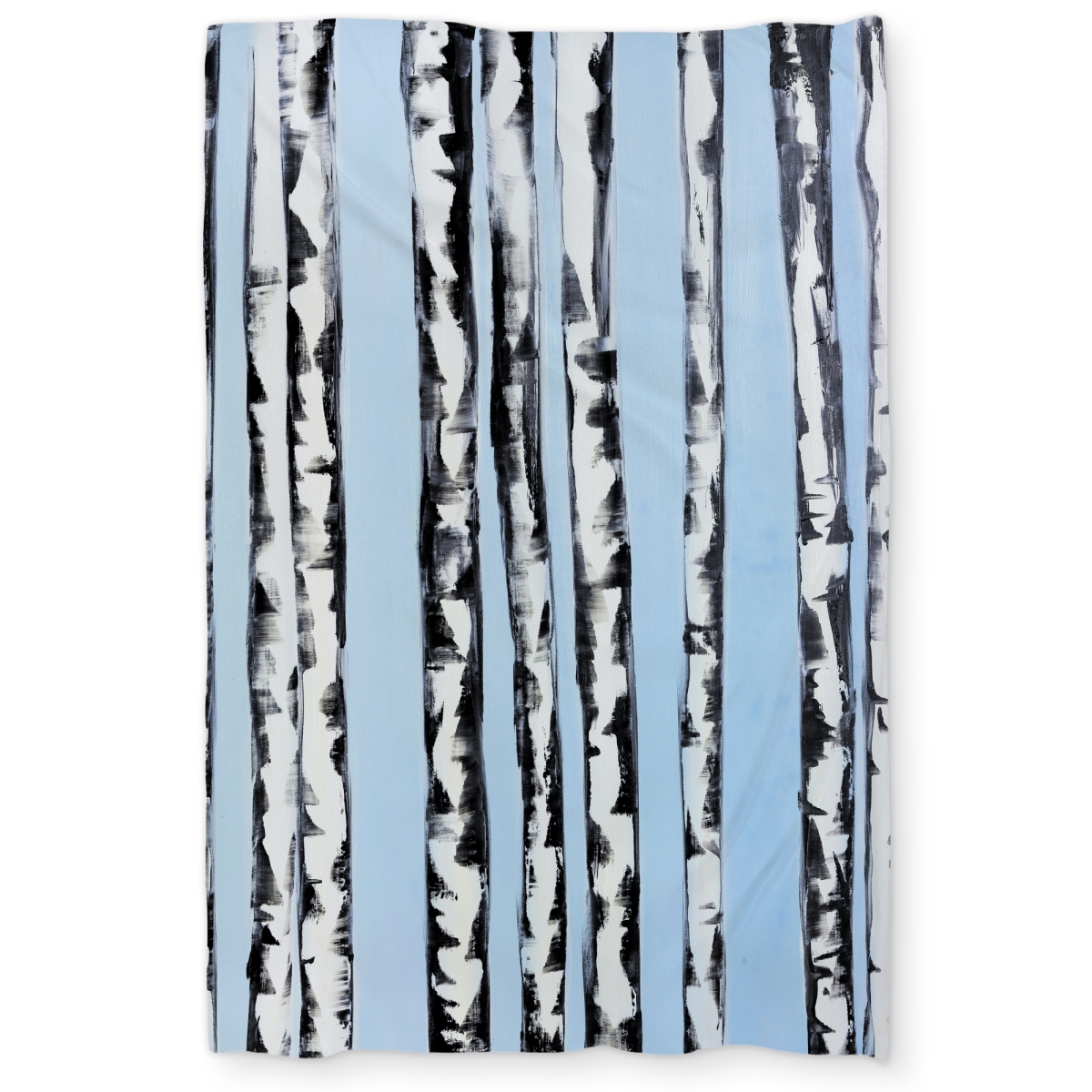 C1DCTXLWESJWVZ Birches on A Blue Background - Modern Blue Twin Size Extra Long Duvet Cover - Home Decor