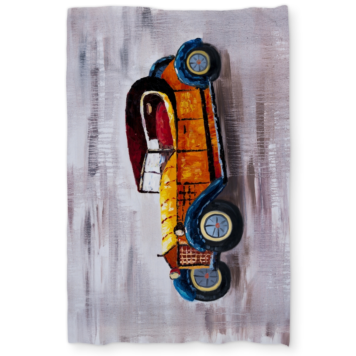 C1DCTXLWMS94PP Yellow Toy Car - Vintage Man Cave Twin Size Extra Long Duvet Cover for Home Decor