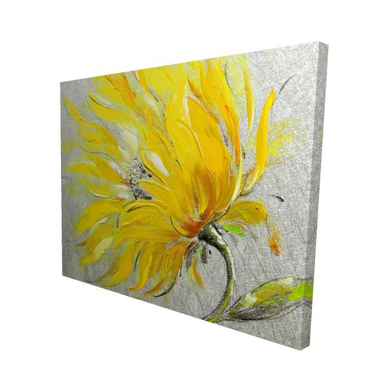 16 x 20 in. Yellow Flower-Print on Canvas