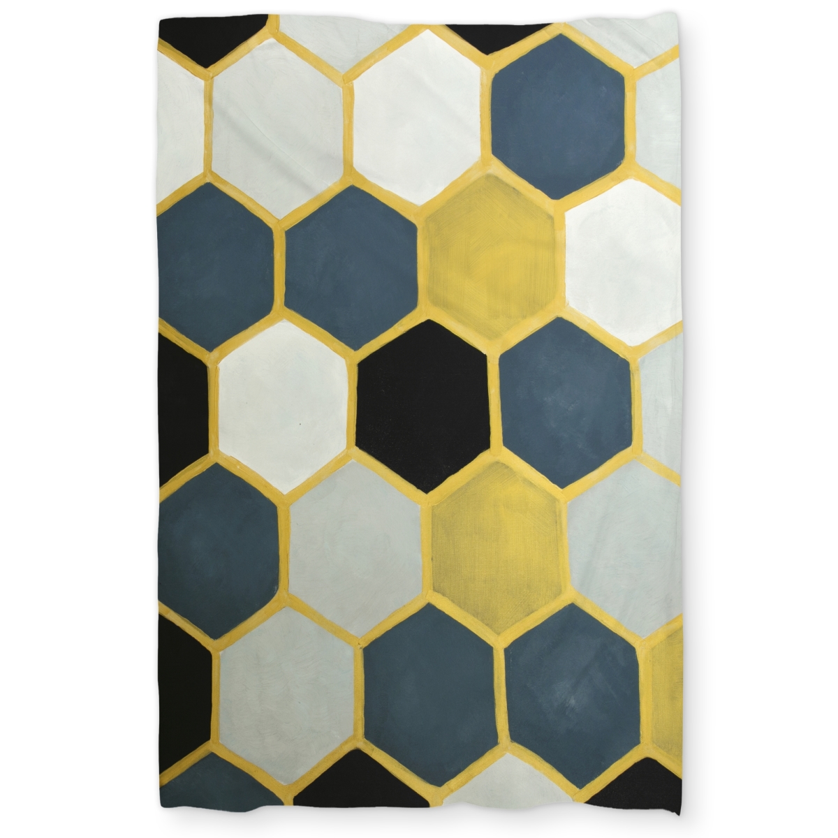 C1DCTXLW2FRTTS Blue & Gold Cells - Patterns Gray Twin Size Extra Long Duvet Cover for Home Decor