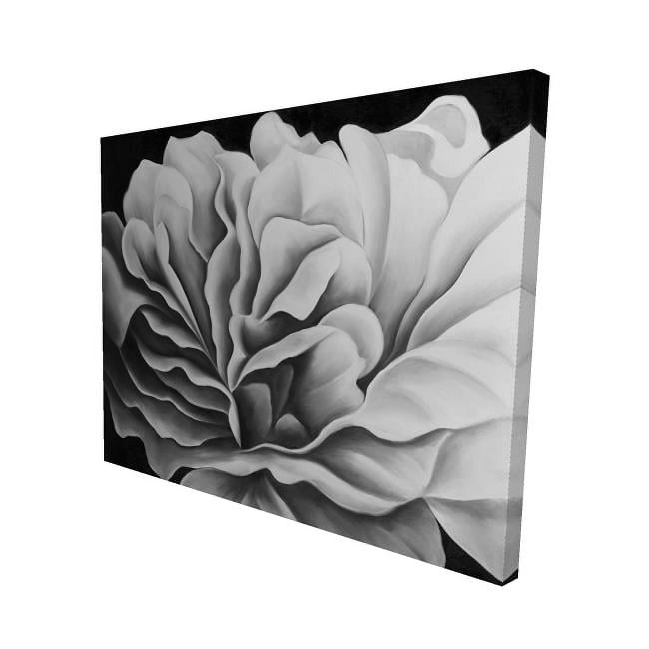16 x 20 in. Beautiful Black & White Flower-Print on Canvas
