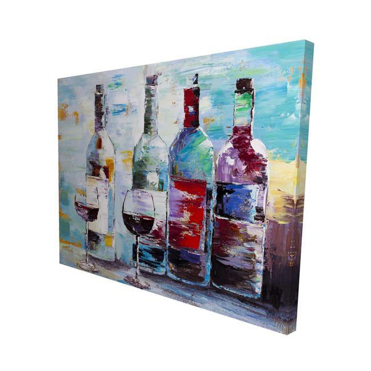 16 x 20 in. Four Bottles of Wine-Print on Canvas