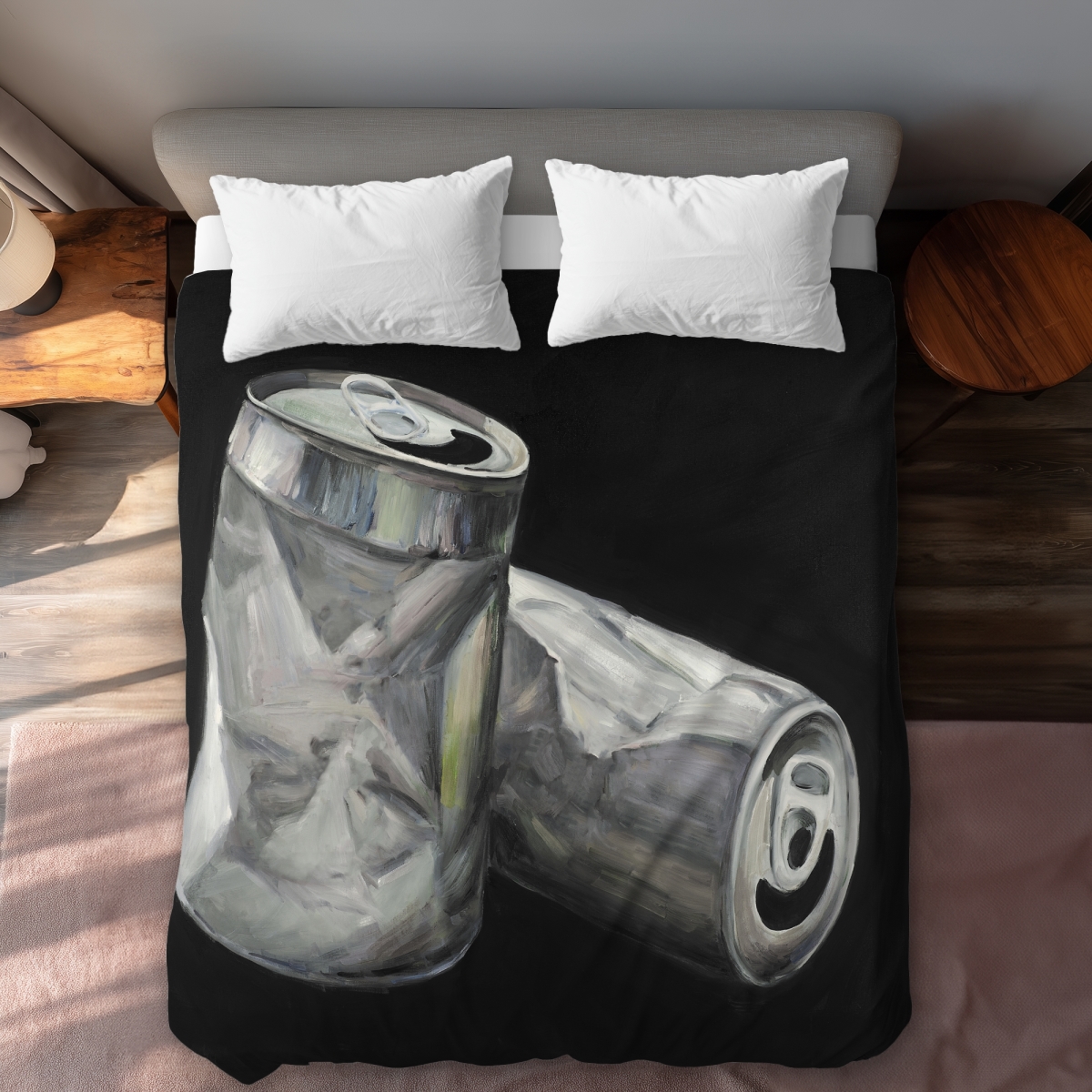 C1DCQSW0VFRM9N Empty Cans Gastronomy Kitchen Queen Size Duvet Cover - Home Decor