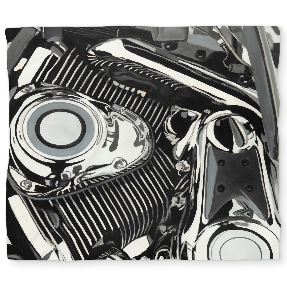 C1DCKSW0V6J12P Motorcycle Engine King Size Duvet Cover - Transportation Home Decor