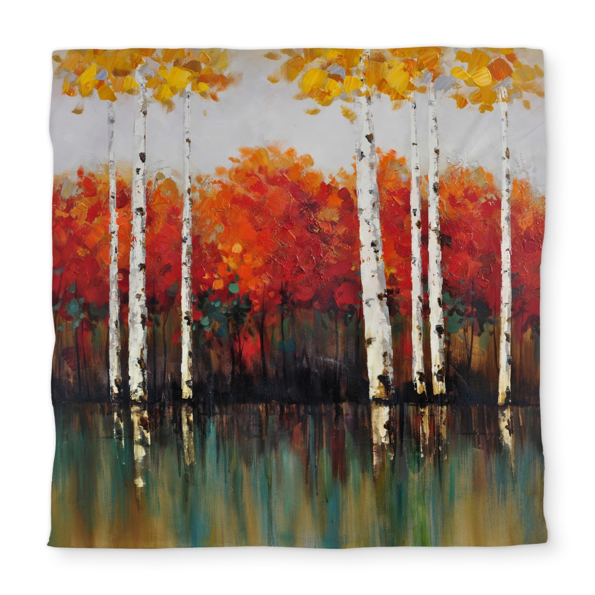 C1DCQSW0LTF2BO Birches by Fall Queen Size Duvet Cover - Contemporary Home Decor