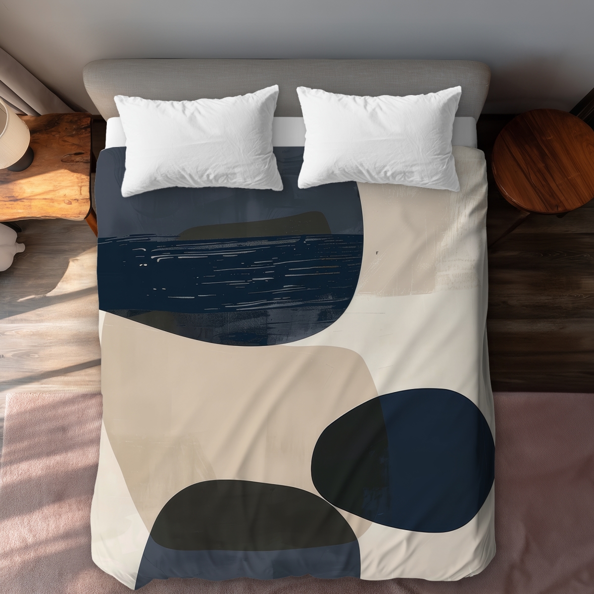 C1DCQSW0FTII1B Bubbles White Queen Size Duvet Cover - Stylish Home Decor Essential