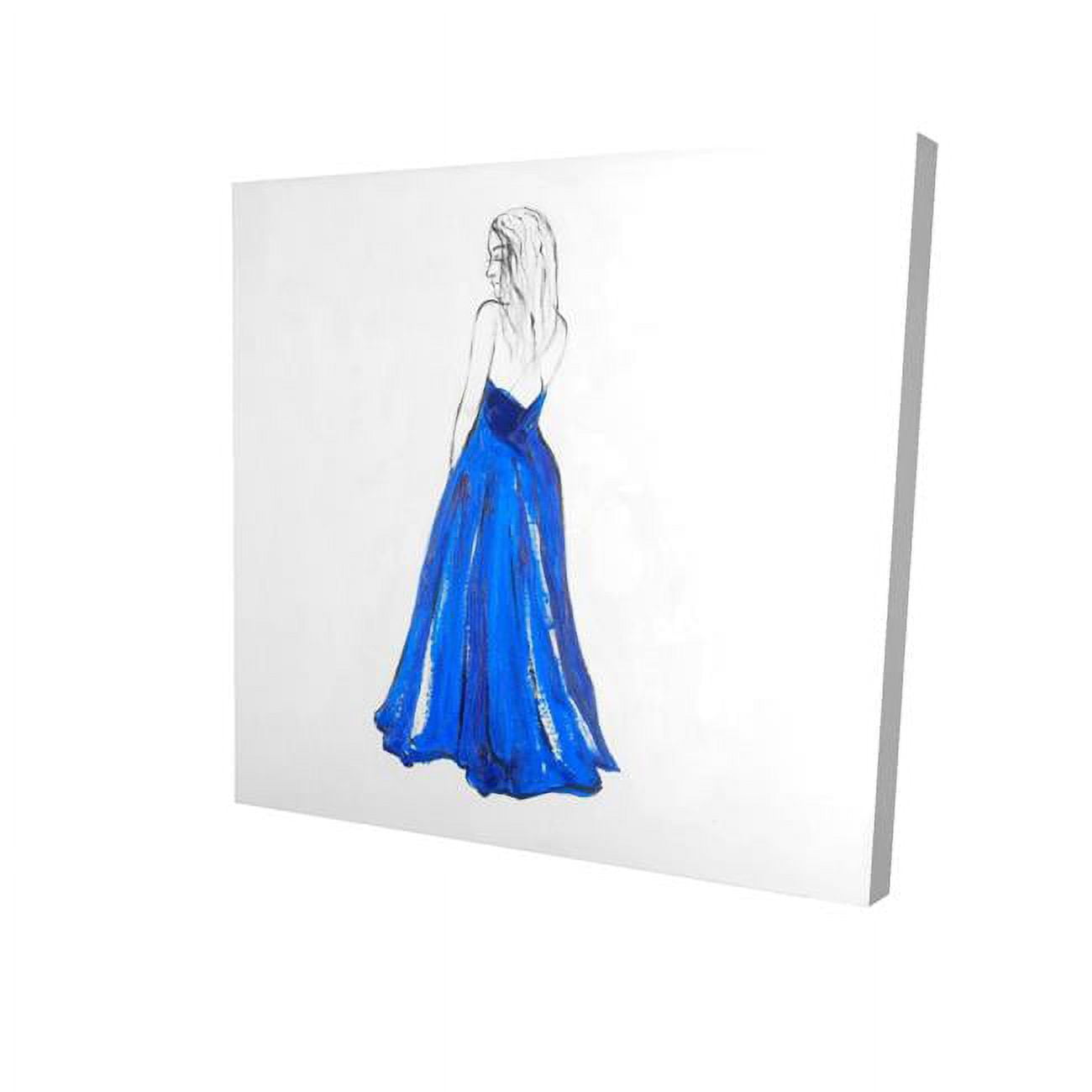 16 x 16 in. Lady In Blue-Print on Canvas