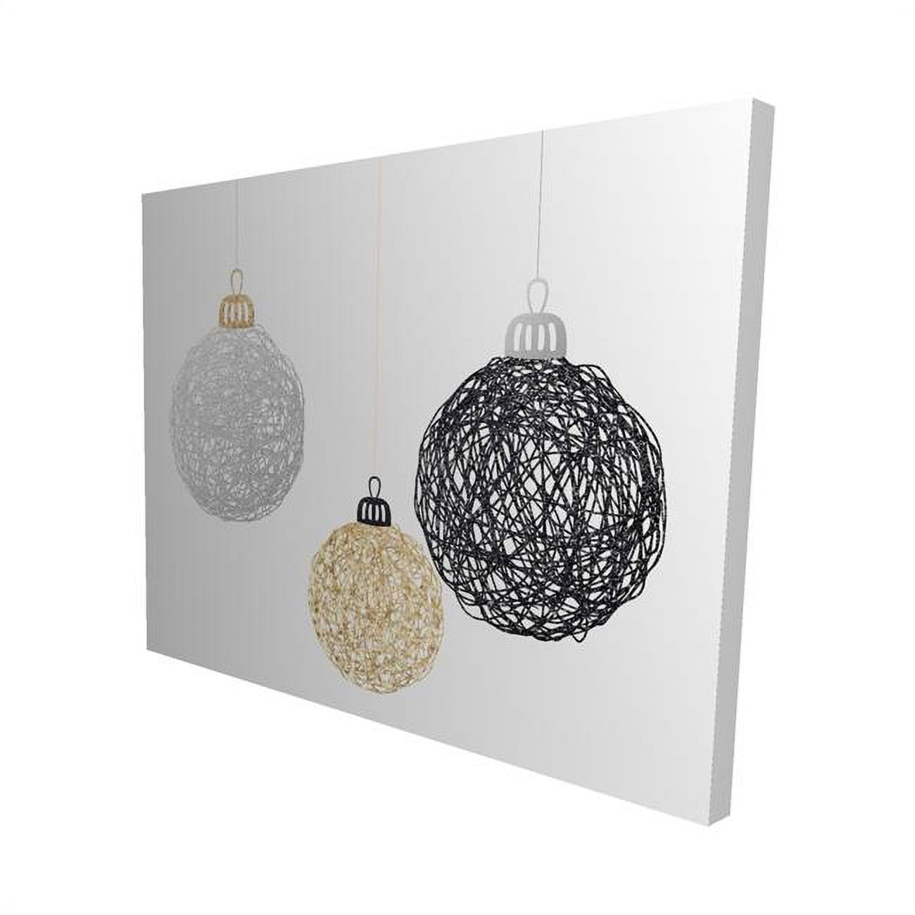 16 x 20 in. Three Christmas Balls-Print on Canvas