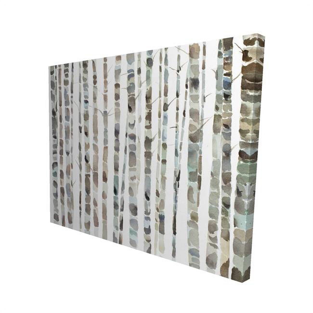 16 x 20 in. Watercolor Birch Tree Forest-Print on Canvas
