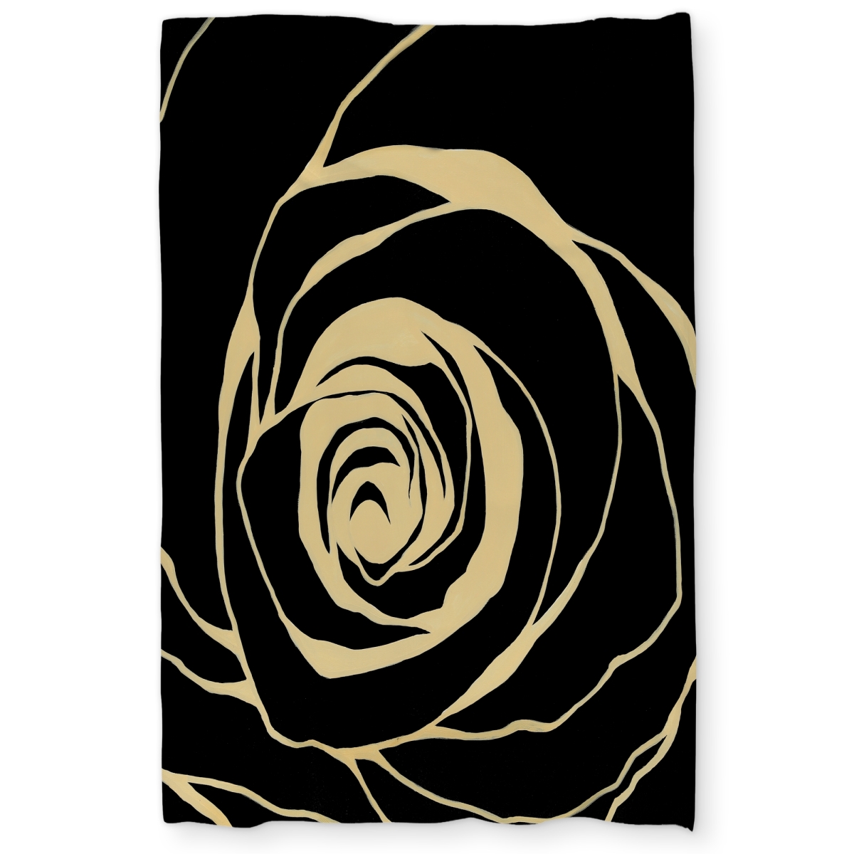C1DCTSW0BKY6U7 Black Rose Romantic Shapes Twin Size Duvet Cover - Home Decor Elegance