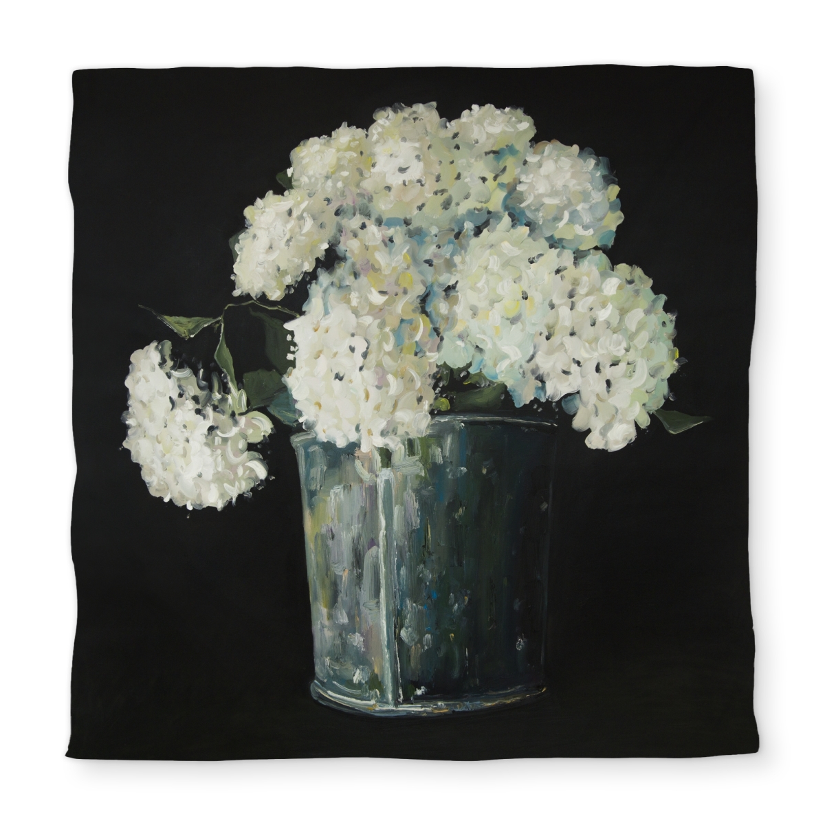 C1DCQSW0IAROBF White Hydrangea Flowers Rustic Queen Size Duvet Cover - Home Decor