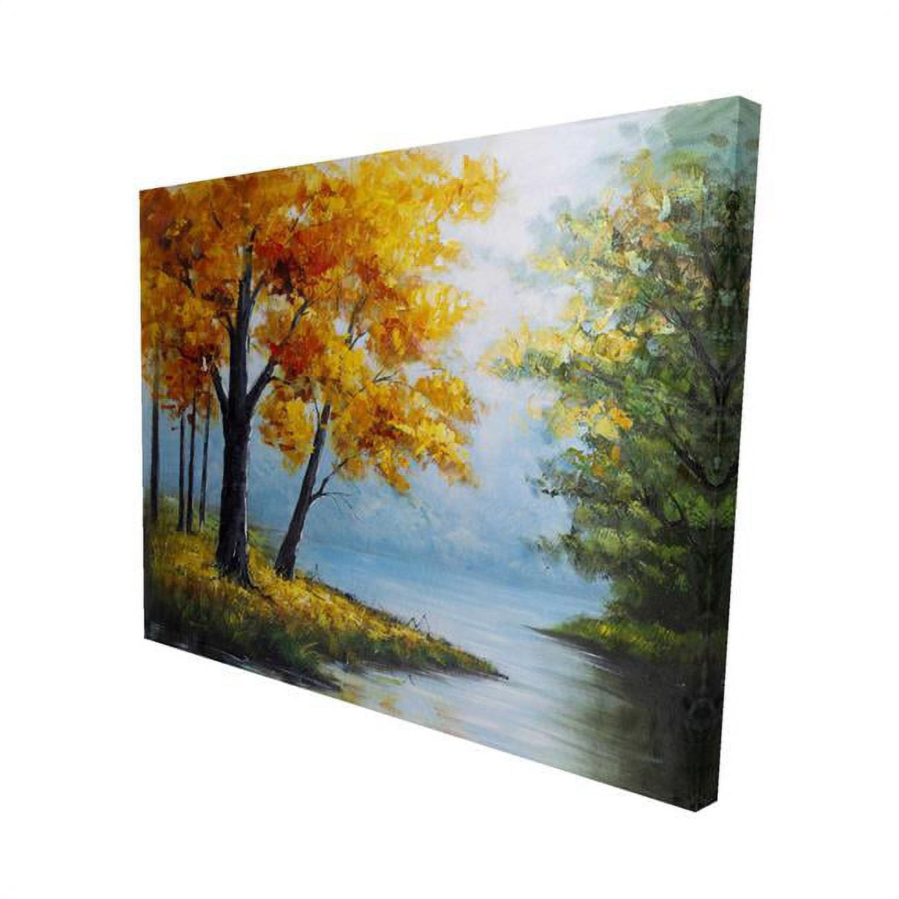 16 x 20 in. Trees by The Lake-Print on Canvas