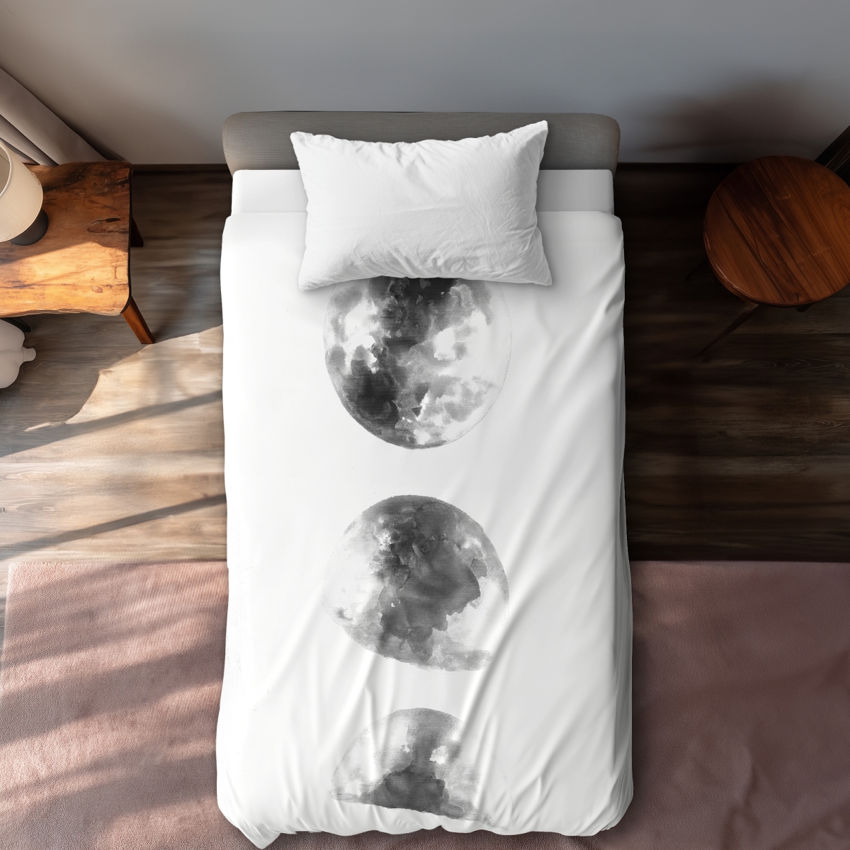 C1DCTXLWV4IGPR Eclipse in Several Phases Gray Twin Size Extra Long Duvet Cover - Astronomy Decor