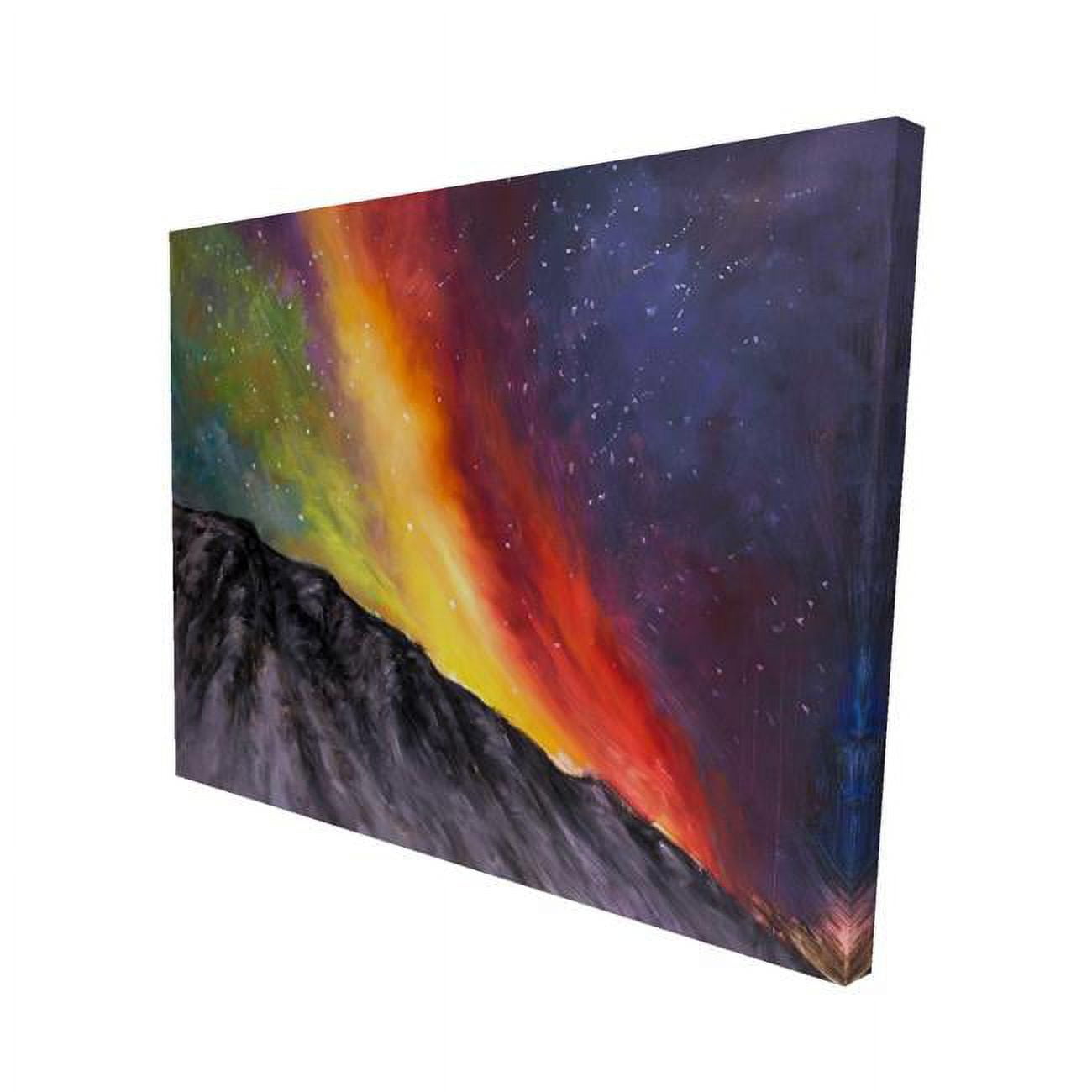 16 x 20 in. Aurora Borealis in the Mountain-Print on Canvas