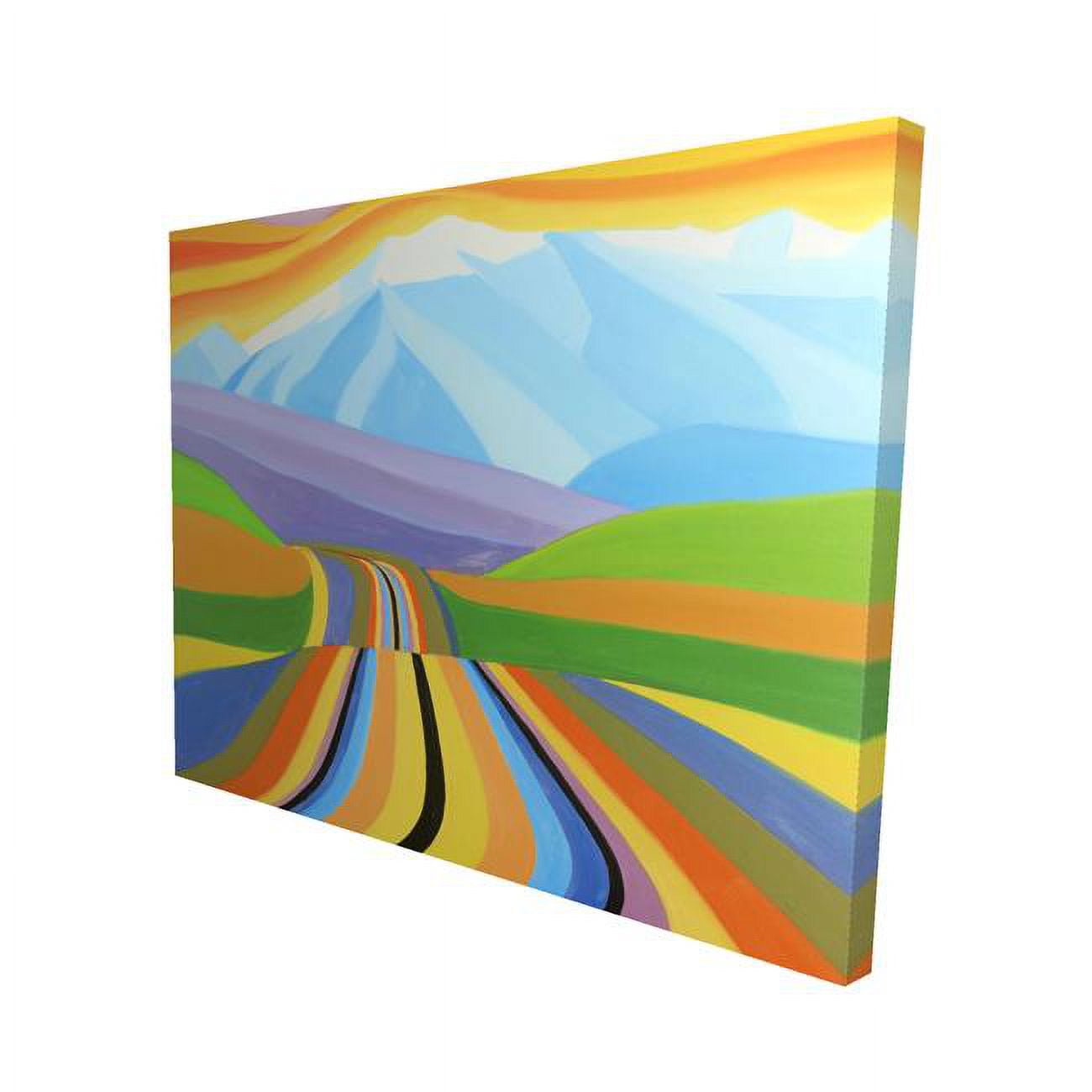 16 x 20 in. Mountain Road Multicolored-Print on Canvas