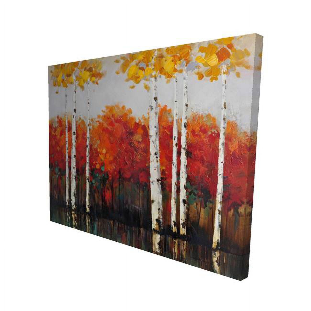 16 x 20 in. Birches by Fall-Print on Canvas
