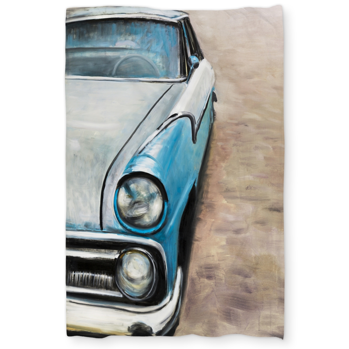 C1DCTXLWFTS23E Old Classic Car Transportation Blue Twin Size Extra Long Duvet Cover - Home Decor