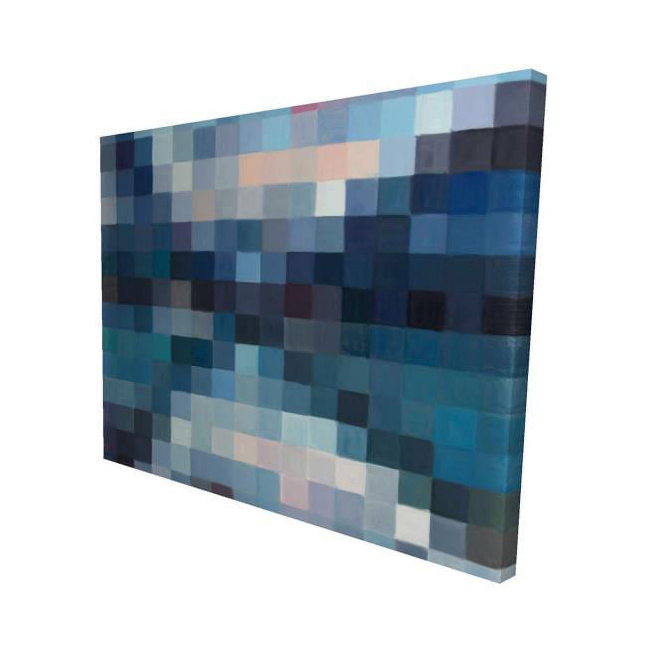 16 x 20 in. Pixelated Mountainous Landscape-Print on Canvas