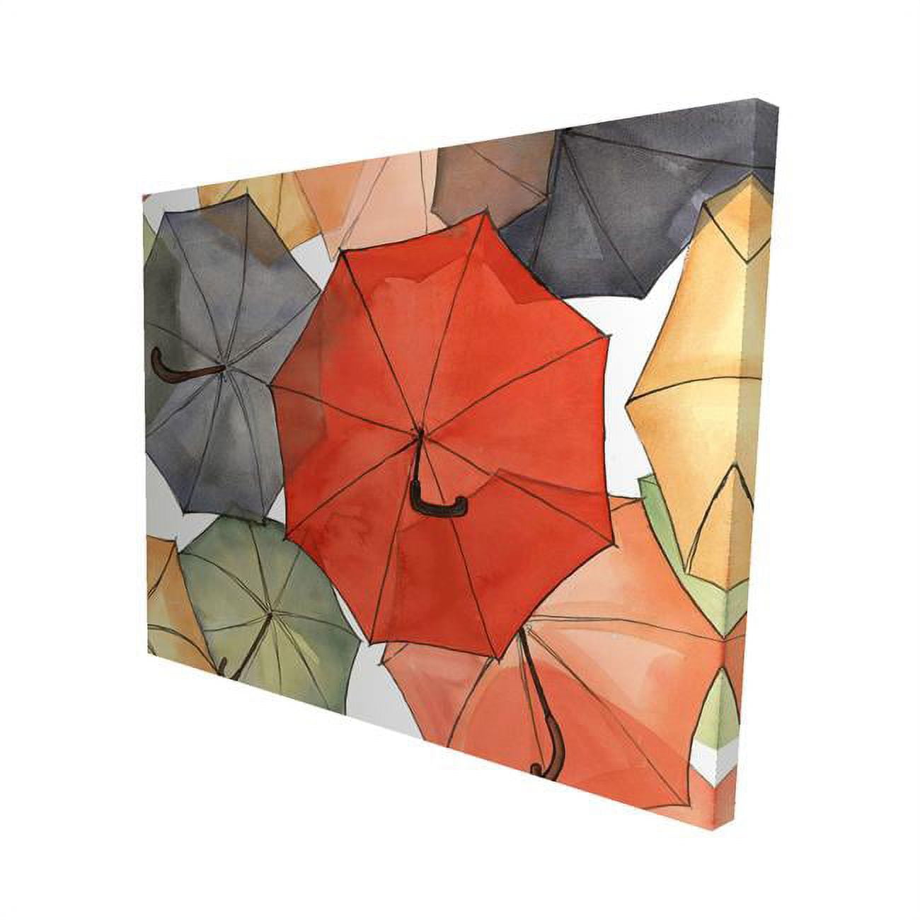 16 x 20 in. The Umbrellas of Petit Champlain-Print on Canvas