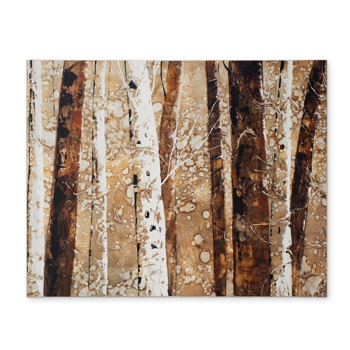 Picture of Begin Home Decor CPPM1418DGQO7C 14 x 18 in. Tree Trunks Brown Polyester Placemat - Home Decor Table Accent