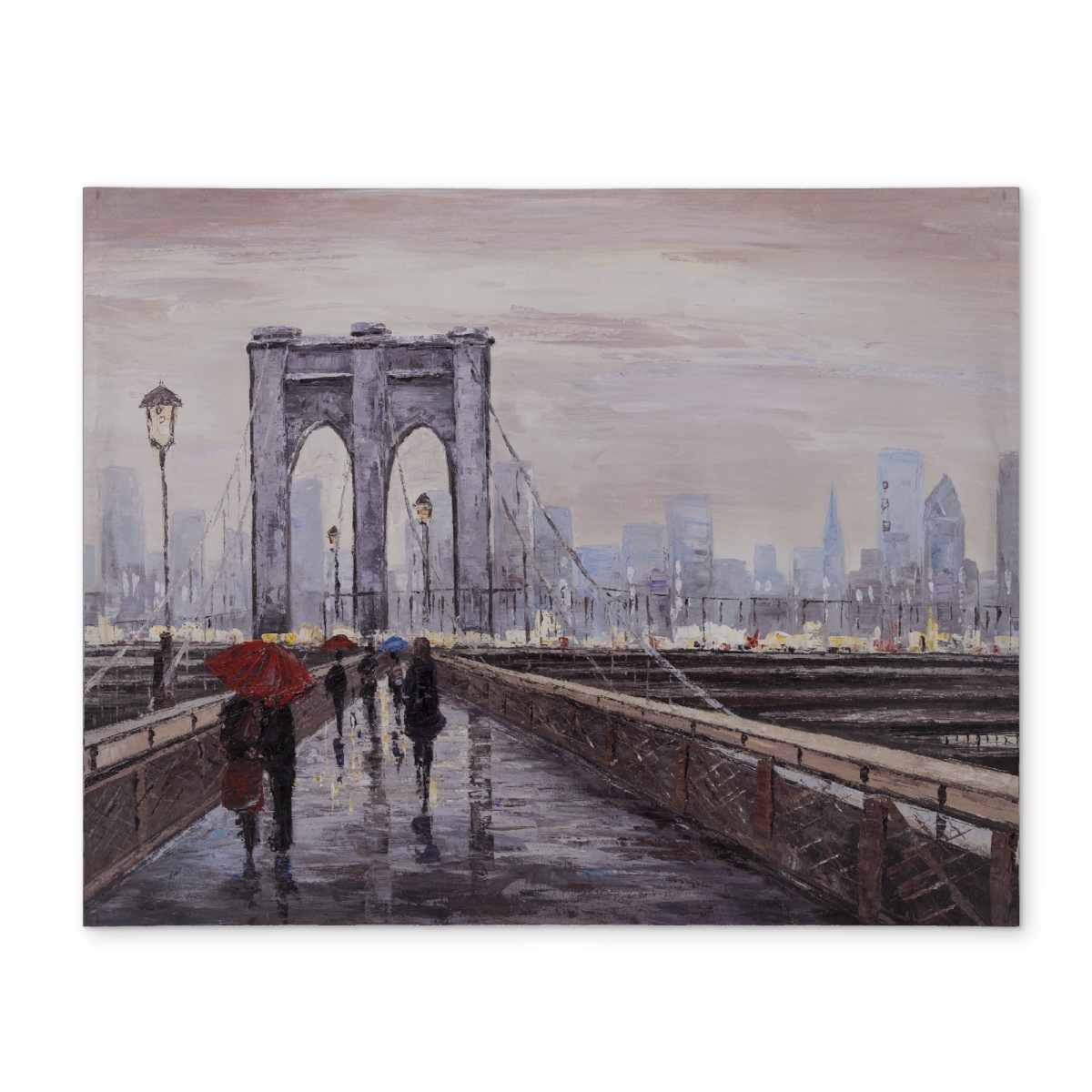 Picture of Begin Home Decor CPPM1418A19X4B 14 x 18 in. Brooklyn Bridge Polyester Placemat - Modern Home Decor